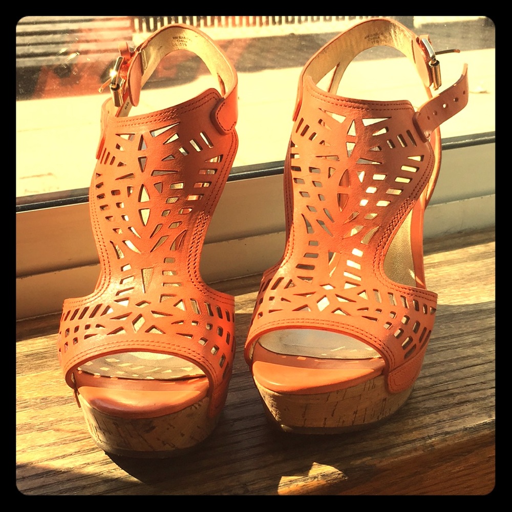 Belle Sigerson Morrison Babita Orange Wedges